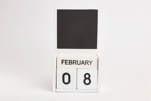 Календар Датою Лютого Простором Дизайнерів Ілюстрація Події Певної Дати — стокове фото