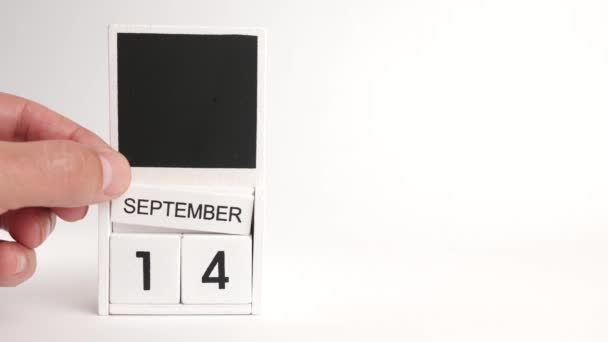 Calendario Con Data Settembre Posto Designer Illustrazione Evento Una Certa — Video Stock