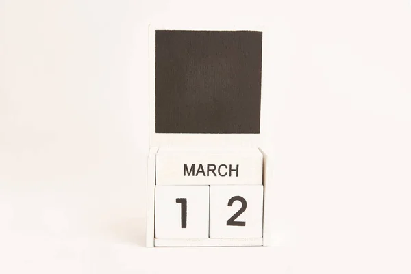 Kalendarz Datą Marca Miejsce Dla Projektantów Ilustracja Zdarzenia Określonej Dacie — Zdjęcie stockowe