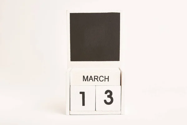 Kalendarz Datą Marca Miejscem Dla Projektantów Ilustracja Zdarzenia Określonej Dacie — Zdjęcie stockowe