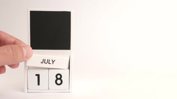 Calendar Date July Place Designers Illustration Event Certain Date — Stock Video