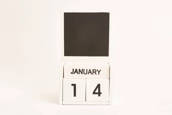 stock image Calendar with the date January 14 and a place for designers. Illustration for an event of a certain date.