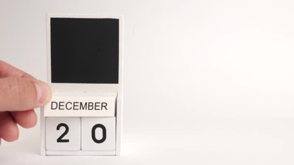 Kalender Mit Dem Datum Dezember Und Einem Platz Für Designer — Stockvideo