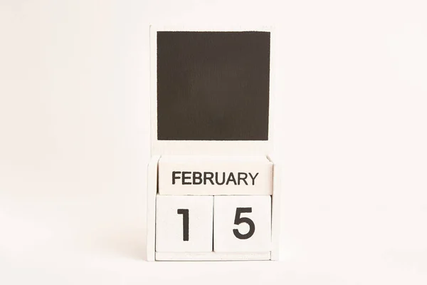 Calendrier Avec Date Février Lieu Pour Les Designers Illustration Événement — Photo
