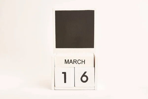 3月16日の日付とデザイナーのための場所とカレンダー 特定の日付のイベントのイラスト — ストック写真