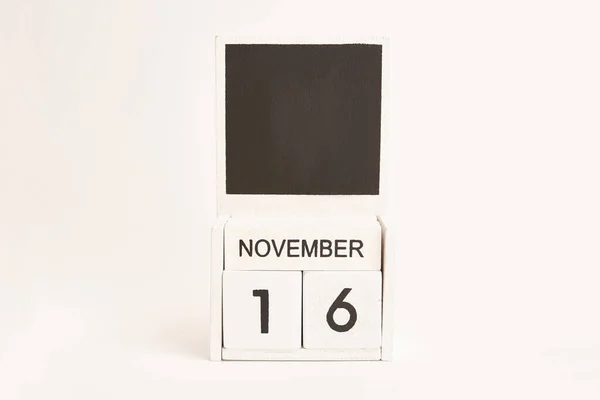 Calendrier Avec Date Novembre Lieu Pour Les Designers Illustration Événement — Photo