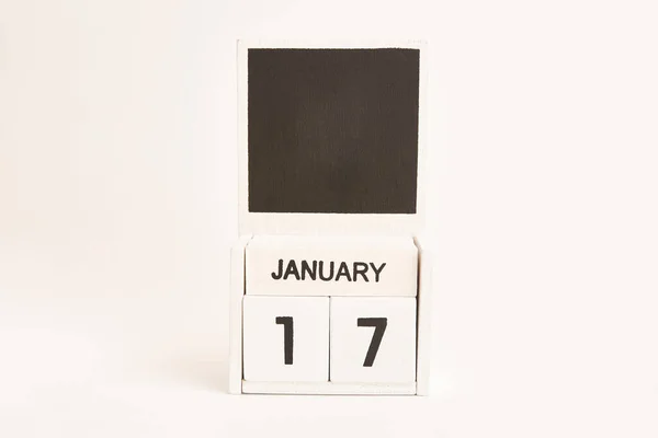 stock image Calendar with the date January 17 and a place for designers. Illustration for an event of a certain date.