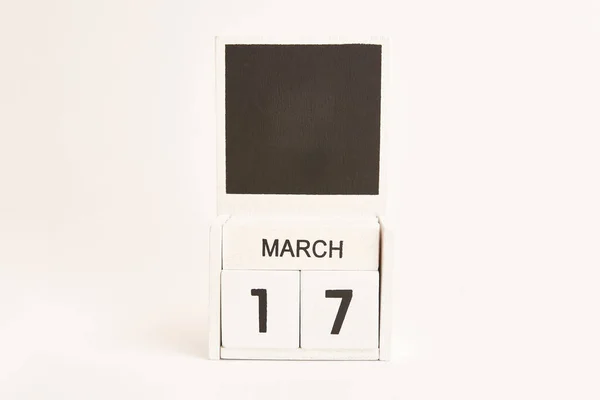 Calendário Com Data Março Lugar Para Designers Ilustração Para Evento — Fotografia de Stock