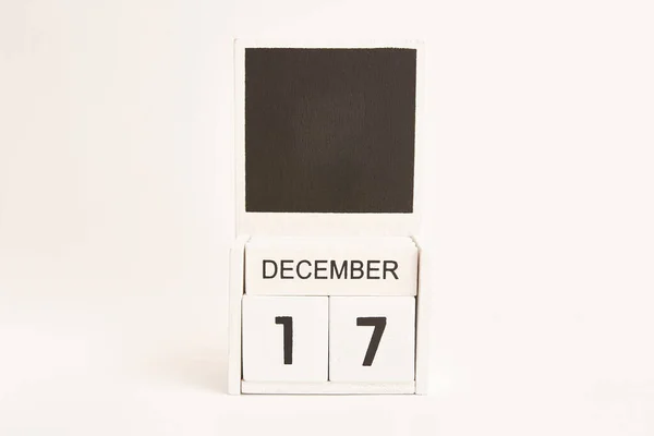 stock image Calendar with the date December 17 and a place for designers. Illustration for an event of a certain date.