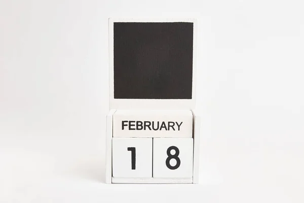 Kalender Med Datum Februari Och Plats För Designers Illustration För — Stockfoto