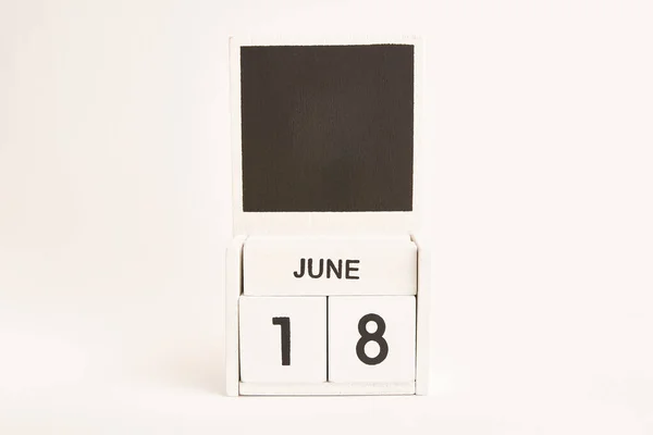 Календар Датою Червня Місцем Дизайнерів Ілюстрація Події Певної Дати — стокове фото