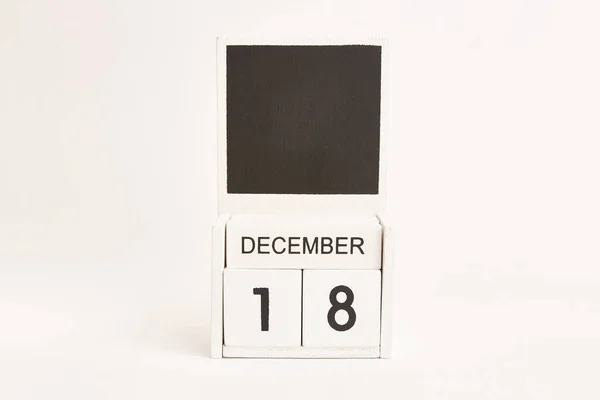 Calendrier Avec Date Décembre Lieu Pour Les Designers Illustration Événement — Photo