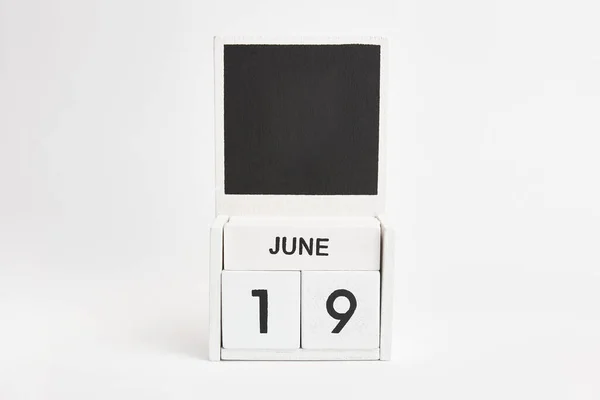 Kalendarz Datą Czerwca Miejscem Dla Projektantów Ilustracja Zdarzenia Określonej Dacie — Zdjęcie stockowe