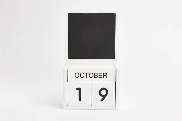 Kalender Met Datum Oktober Een Plek Voor Ontwerpers Illustratie Voor — Stockfoto