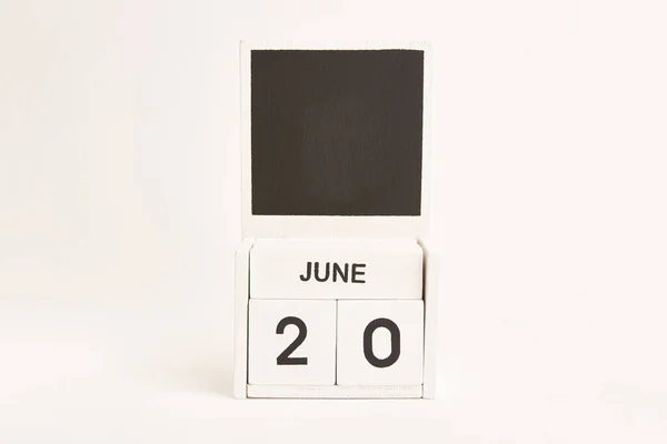 Kalender Met Datum Juni Een Plek Voor Ontwerpers Illustratie Voor — Stockfoto
