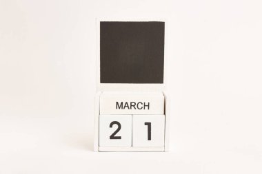 21 Mayıs tarihli takvim ve tasarımcılar için bir yer. Belirli bir tarihteki olay için illüstrasyon.