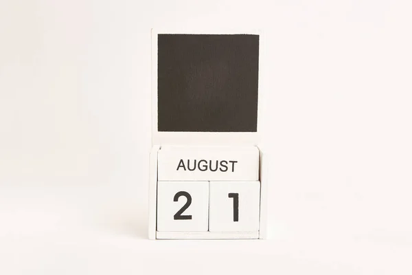 Kalender Mit Dem Datum August Und Einem Platz Für Designer — Stockfoto