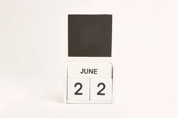 Ημερολόγιο Ημερομηνία Ιουνίου Και Ένα Μέρος Για Τους Σχεδιαστές Εικονογράφηση — Φωτογραφία Αρχείου