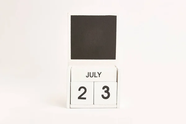 Ημερολόγιο Ημερομηνία Ιουλίου Και Χώρος Για Σχεδιαστές Εικονογράφηση Για Ένα — Φωτογραφία Αρχείου