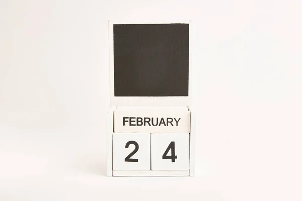 Calendario Con Fecha Febrero Lugar Para Los Diseñadores Ilustración Para —  Fotos de Stock