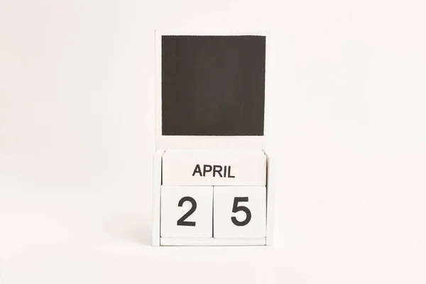 Kalendarz Datą Kwietnia Miejscem Dla Projektantów Ilustracja Zdarzenia Określonej Dacie — Zdjęcie stockowe