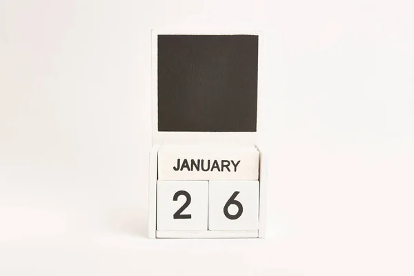 Calendário Com Data Janeiro Lugar Para Designers Ilustração Para Evento — Fotografia de Stock