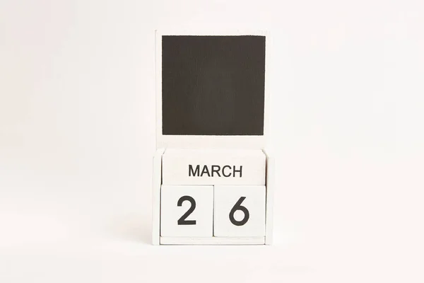 Kalendář Datem Března Místem Pro Designéry Ilustrace Pro Událost Určitého — Stock fotografie