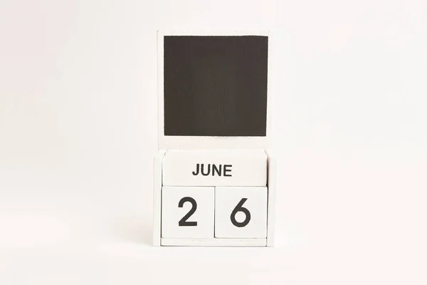 Календарь Датой Июня Местом Дизайнеров Иллюстрация Событию Определенной Даты — стоковое фото