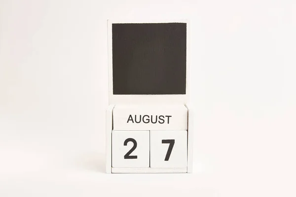 Kalender Met Datum Augustus Een Plek Voor Ontwerpers Illustratie Voor — Stockfoto