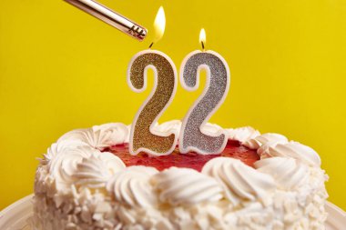 Bayram pastasına sıkışmış 22 numara şeklinde bir mum yakılır. Bir doğum gününü ya da tarihi bir olayı kutluyoruz. Kutlamanın doruk noktası..