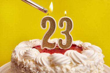 Bayram pastasına sıkışan 23 numaralı mum, yakılıyor. Bir doğum gününü ya da tarihi bir olayı kutluyoruz. Kutlamanın doruk noktası..