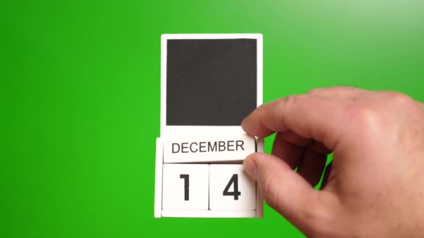Calendar Date December Green Background Illustration Event Certain Date — Stock Video
