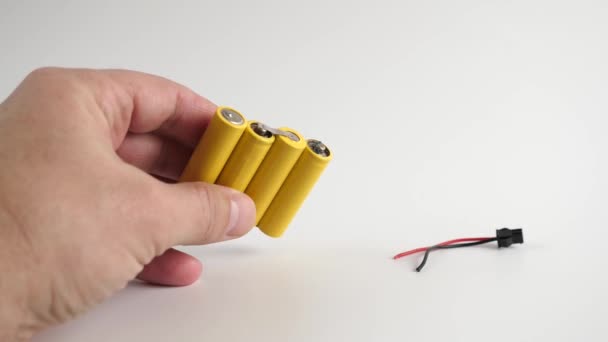 Cable Alimentación Está Desconectado Batería Concepto Pérdida Energía Reparación Electrónica — Vídeos de Stock