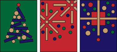 Noel ağacı Noel tebrik kartı