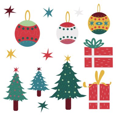 Bir dizi Noel elementi