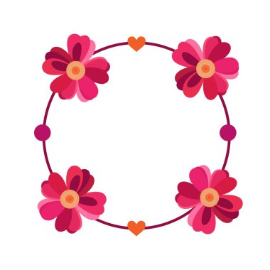 Çiçek simgesi beyaz arkaplanda izole edildi. Düz dizayn. Vektör çizimi. Şirin çiçek çelengi dekoratif ikon vektör illüstrasyon tasarım vektör çizimi tasarımı tasarımı 