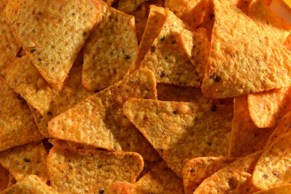 Patates üçgeni çipleri yakın plan.