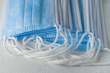 Tıbbi tek kullanımlık koruma maskesi, salgın hastalık ya da koruma konsepti