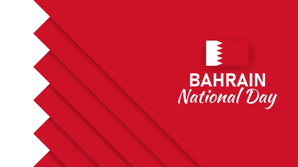 Fondo Rojo Abstracto Con Bandera Bahria Para Celebrar Día Nacional — Vector de stock