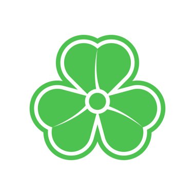 Vector illustration of green leaf lucky clover symbol