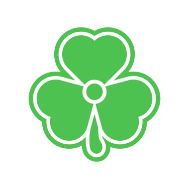 Vector illustration of green leaf lucky clover symbol