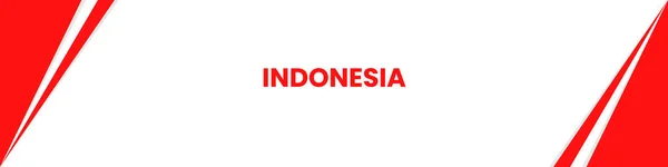 インドネシアの旗の色の抽象的なバナーデザイン 赤と白のバナーの背景デザイン — ストックベクタ