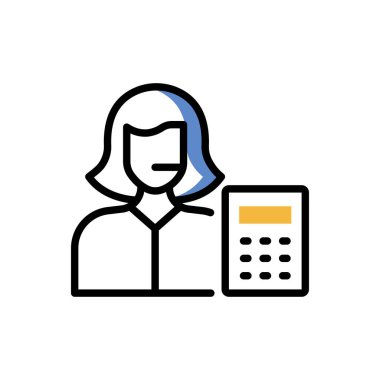 muhasebe simgesi vektör illüstrasyonu  