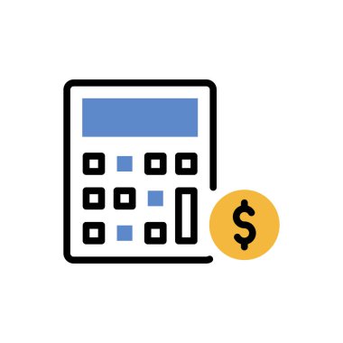 hesap makinesi simgesi vektör illüstrasyonu  