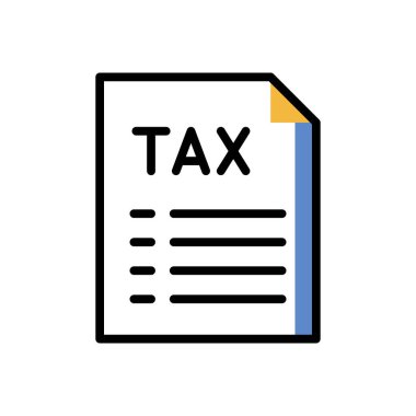 Vergi simgesi vektör illüstrasyonu 