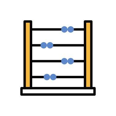 abacus ikon vektör illüstrasyonu  