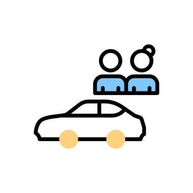 çift simge vektör illüstrasyonu 