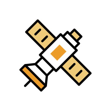 uydu simgesi vektör illüstrasyonu 