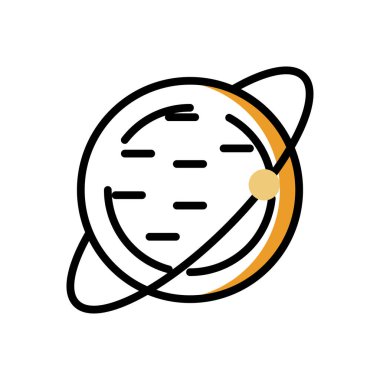 Satürn simgesi vektör illüstrasyonu 