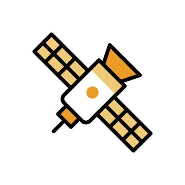 uydu simgesi vektör illüstrasyonu 